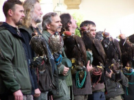 Falconers ready for hunt.. 